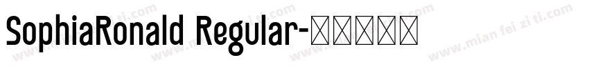 SophiaRonald Regular字体转换